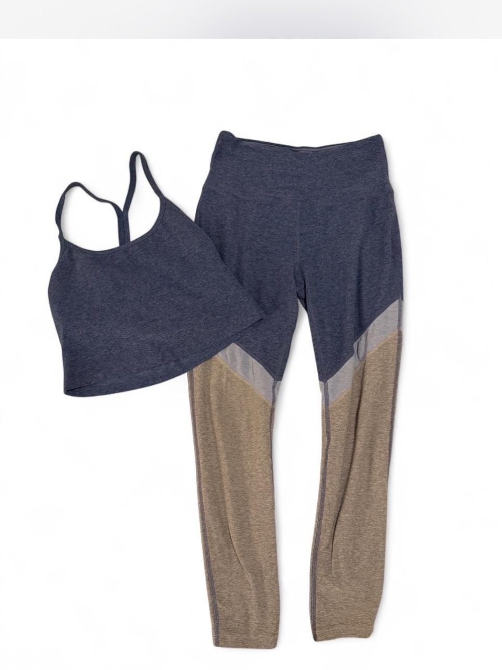 Beyond Yoga Women's Two-Piece Active Set - Navy and Brown